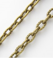 Oval Link Chain With Markings ~ Bronze